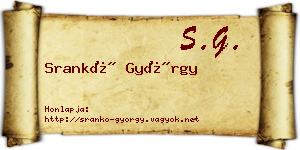 Srankó György névjegykártya